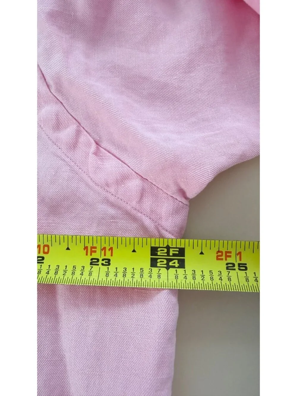 Polo By Ralph Lauren Mens L Pink Linen-Silk Blend Short Sleeve Button-Up Shirt - Picture 12 of 13